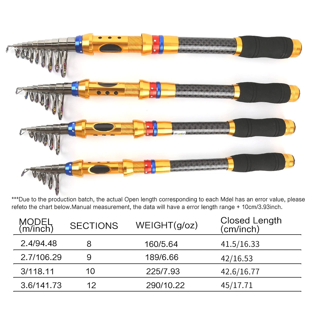 Telescopic Fishing Rods High Carbon Fiber Portable Rod Sea Spinning Pole Fast
Opens in a new window