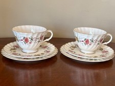 Royal Doulton Rosell Bone China Tea Trio (x2)
