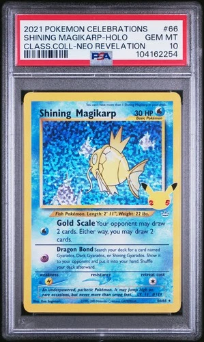 2021 POKEMON CELEBRATIONS CLASSIC COLLECTION #66 SHINING MAGIKARP-HOLO PSA 10
