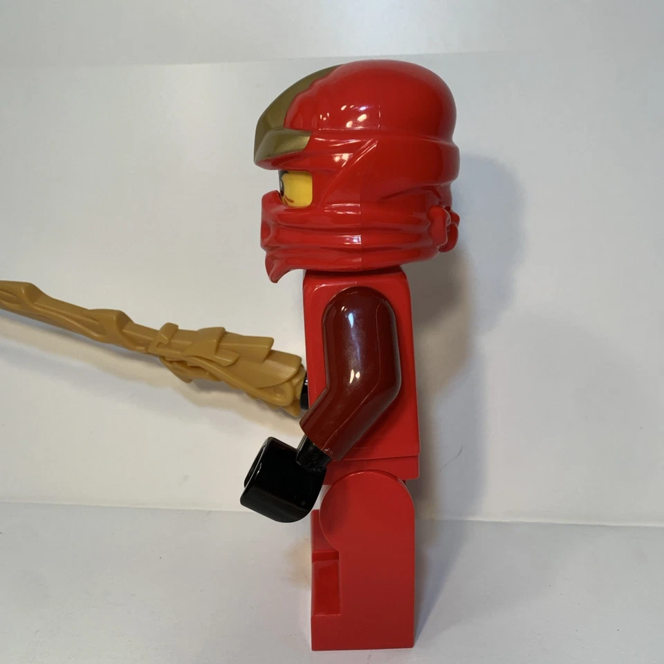LEGO Alarm Clock Ninjago Red Kai 9006784 Gold Helmet Sword Cordless Travel - Image 3 of 4