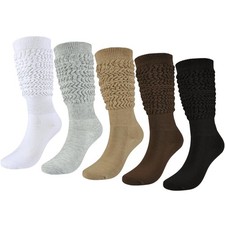 Slouch Socks Girls Cushioned Chunky Stacked Boot Socks Soft Knit Warm Long At...