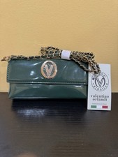 VALENTINO ORLANDI Green Bag Purse Metal Chain Crossbody Shoulder Strap MSRP $210