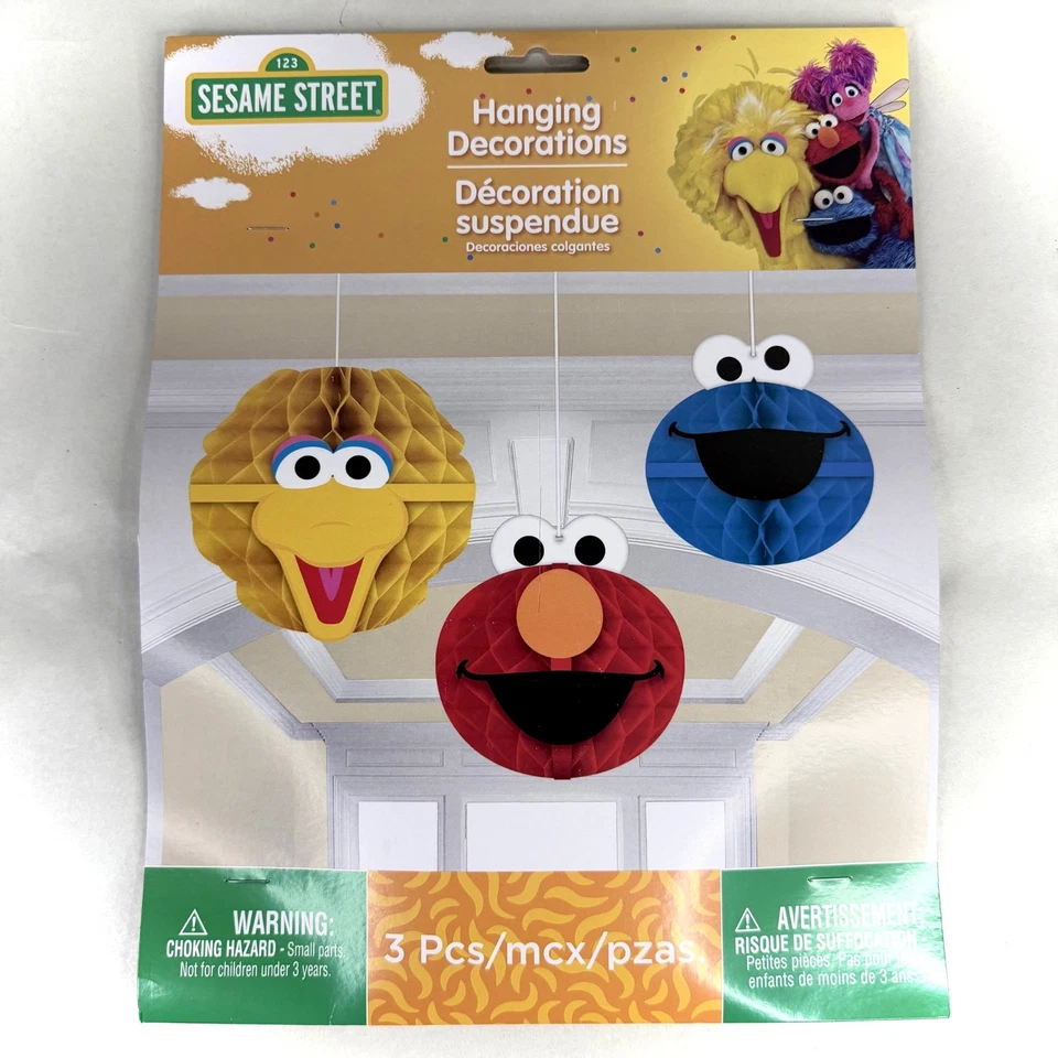 [3 paquetes de 3] Amscan 299597 Plaza Sésamo Decoraciones de panal Suministros de fiesta Foto 2 de 4