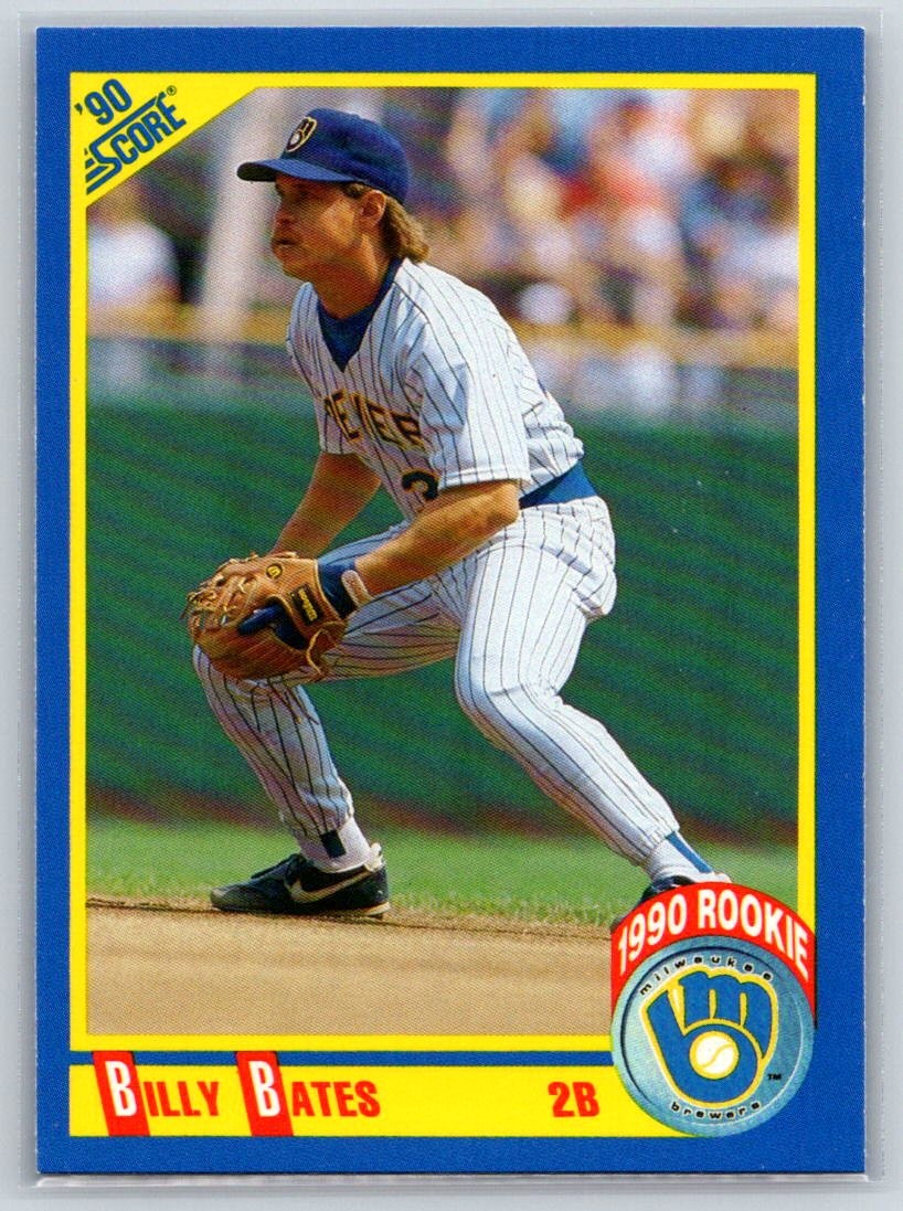 1990 Score #608b Billy Bates Milwaukee Brewers Rookie