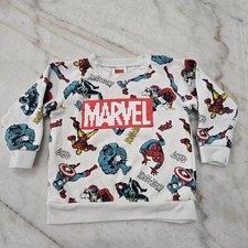 Marvel Comics Sweatshirt Pullover Boys 2T Hulk Captain America Spiderman  more