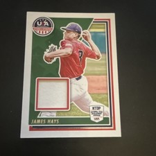 2022 Panini USA Baseball Stars & Stripes Memorabilia James Hays USAM-JA NTDP