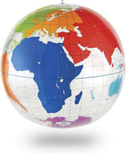 Inflatable Labeling Globe - Geography Class Supplies for Kids, Inflatable Earth,