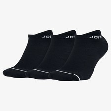 NWT Nike Jordan Jumpman Dri-Fit No Show Socks Black 3 Pair SX5546-010 Sz XL
