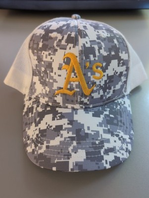 Athletics Camouflage Memorial Day Hat White Gray And Yellow 2026