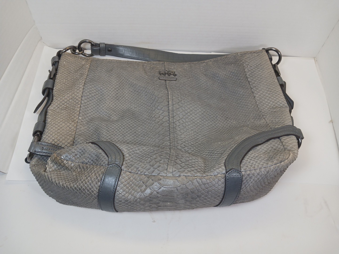 Coach 11689 Python Embossed Leather Shoulder Bag … - image 4