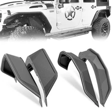 For Wrangler JK Tubular Front & Rear Fender Flares For 2007-2018 Jeep Wrangler