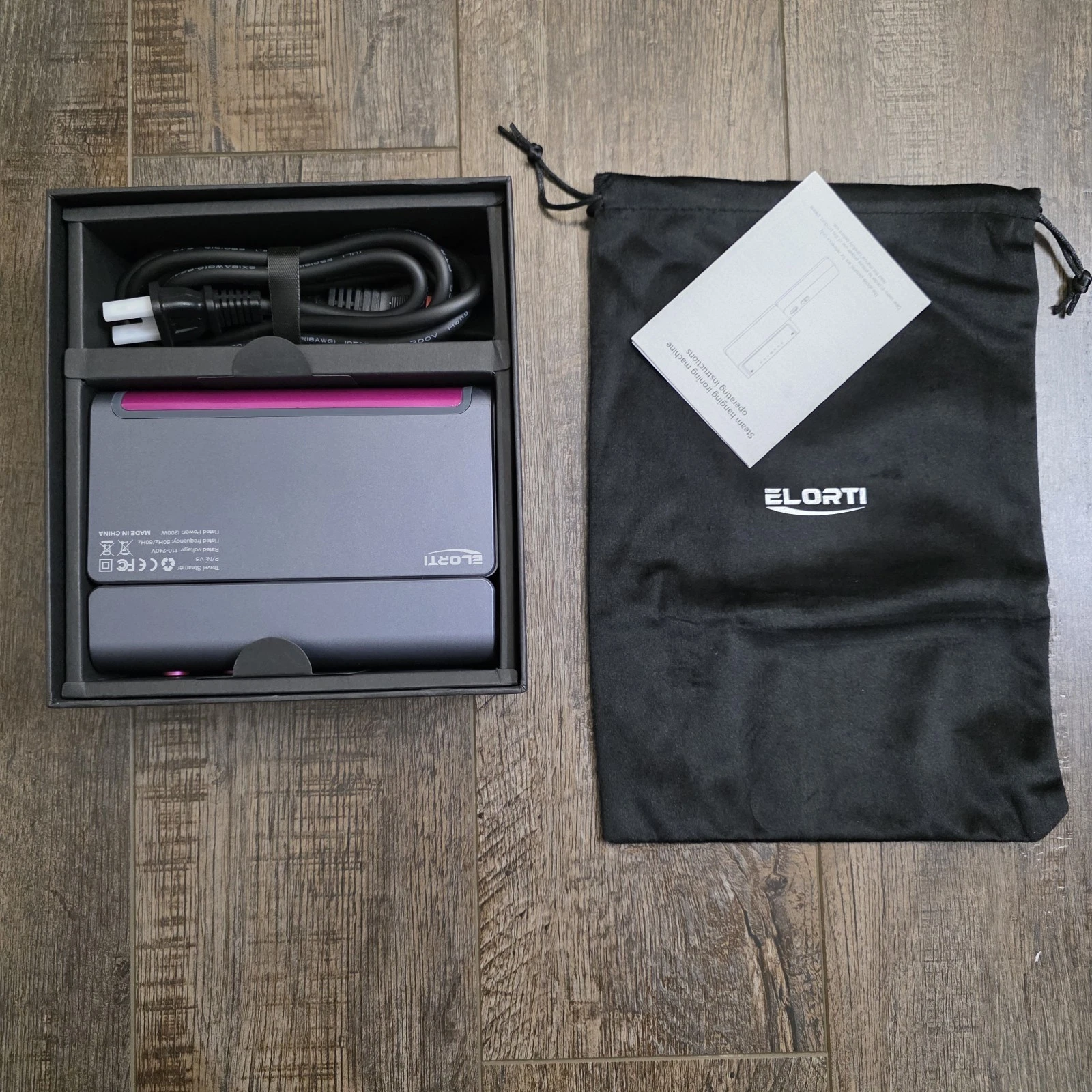 Elorti 1200W Travel Steamer for Clothes Portable Mini, Dual Voltage Foldable