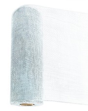 10 inch x 10 Yards Silver Metallic Deco Mesh Ribbon for Wreaths Crafts