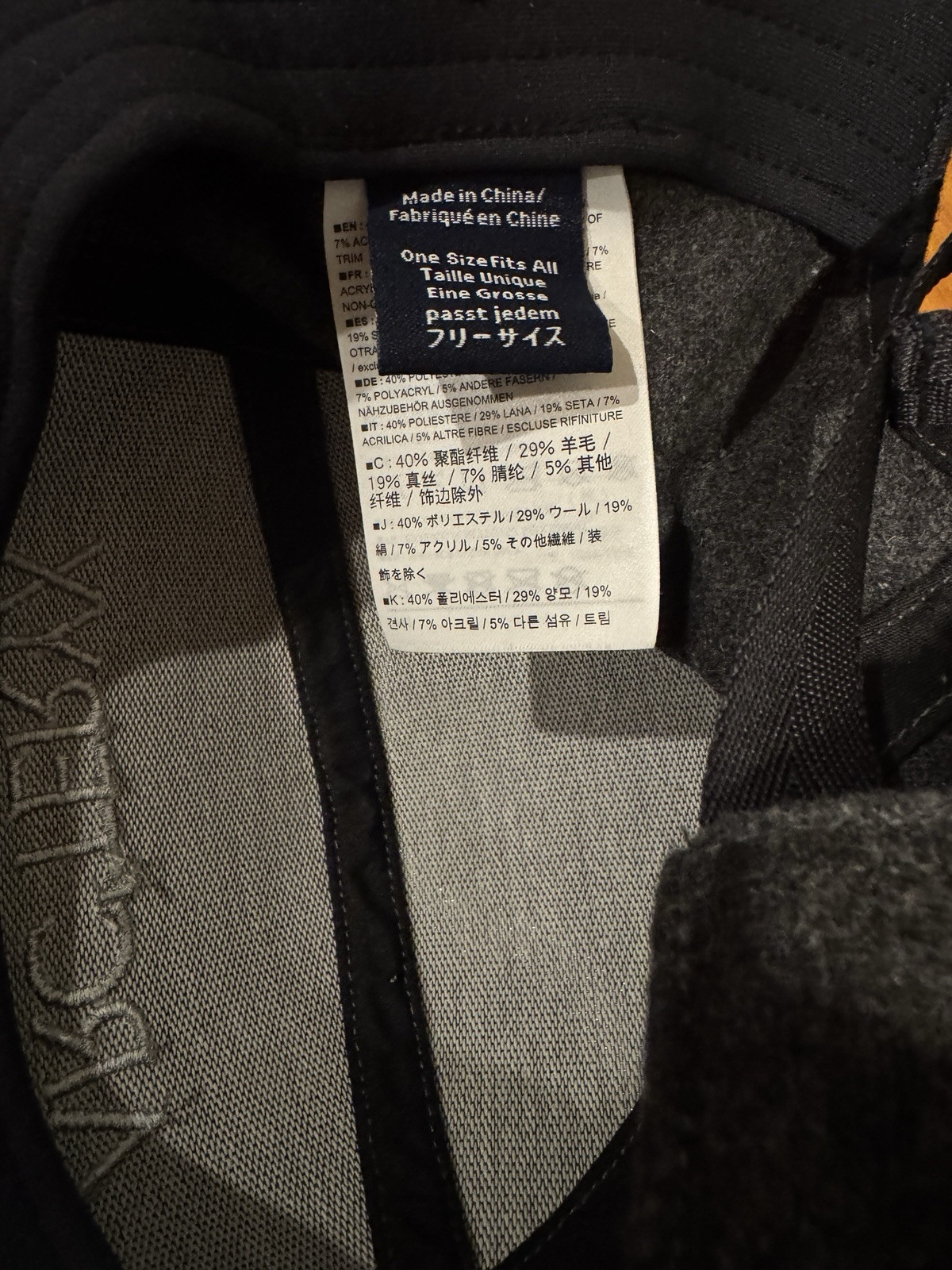 Cappello ARC'TERYX 7 PANNELLI berretto grigio lana strapback regolabile indossato una volta