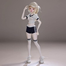 1/4 BJD Full Face Makeup Set for A Sports-loving Couple's Girl Qiao Yue Handmade