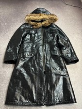 VTG 2000s JAPANESE ISSEY MIYAKE STYLE RARE LUXURY LEATHER/ FUR LONG JACKET