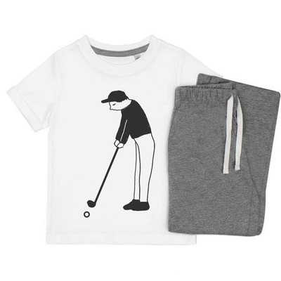 Kinder Nachtwäsche / Pyjama Set ''Man enjoy golf'' (KP041004)