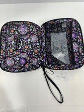 Vera Bradley Wipes Wristlet/Pouch/Bag "BLACK" Purple Floral multi Diaper NEW/NWT