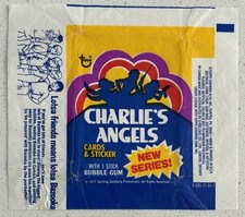 1977 Topps Charlie's Angels  wax wrapper*hole fold area some wear*Ships folded