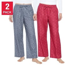 NWT Gap Women s M 2-Pack Flannel Pajama Pants Red Blue Pattern