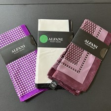 Alfani Pocket Square Lot Of 3 Multicolor Men  s One Size NWT Preppy Business