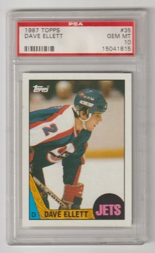 1987 Topps Hockey Dave Ellett #35 PSA 10