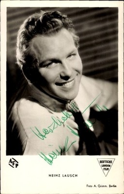 Postcard actor Heinz Lausch, portrait, autograph - 10885862