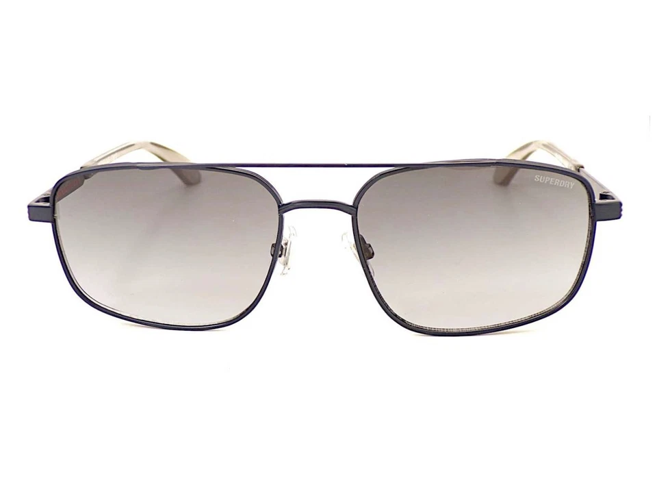 Superdry SDS 5000 Lunettes de Soleil Bleu Foncé Cristal Gris W / Pente Verres - Photo 3/4