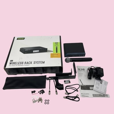 Shure BLX24R Rack-Mount Wireless Audio System SM58 Mic BLX4R Receiver #U0711