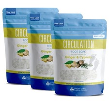 Circulation Foot Soak 3-Pack with Scoop Foot Soaking Epsom Salts with Pure ...