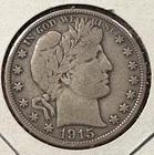 1915-D Barber Half Dollar Nice Original Fine/VF CHRC