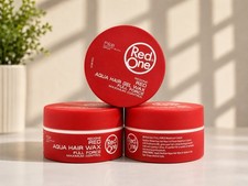Red One Platinum Black Series Aqua Hair Wax Strong Hold 50ml Fresh 3-Pack