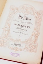 Klavierauszug "Die Jüdin" Oper in 5 Akten v. F. Halevy Einband Oscar Seeger 1900