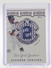 ALFONSO SORIANO 2020 TOPPS UPDATE JETER FINAL SEASON COMMEMORATIVE PATCH Q3622