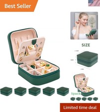 Elegant Travel Jewelry Case with Velvet Lining - Compact Organizer for Women