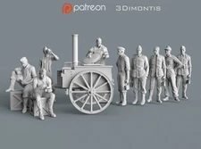 3d Model STL Format Digital File field kitchen and german soldiers WW2