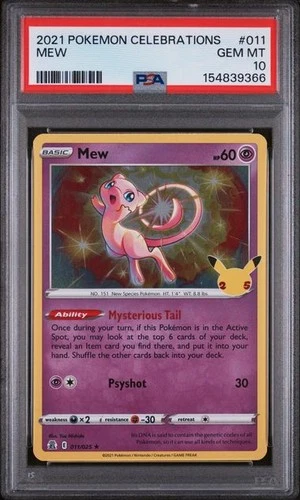 2021 POKEMON CELEBRATIONS #011 MEW PSA 10 (Q366