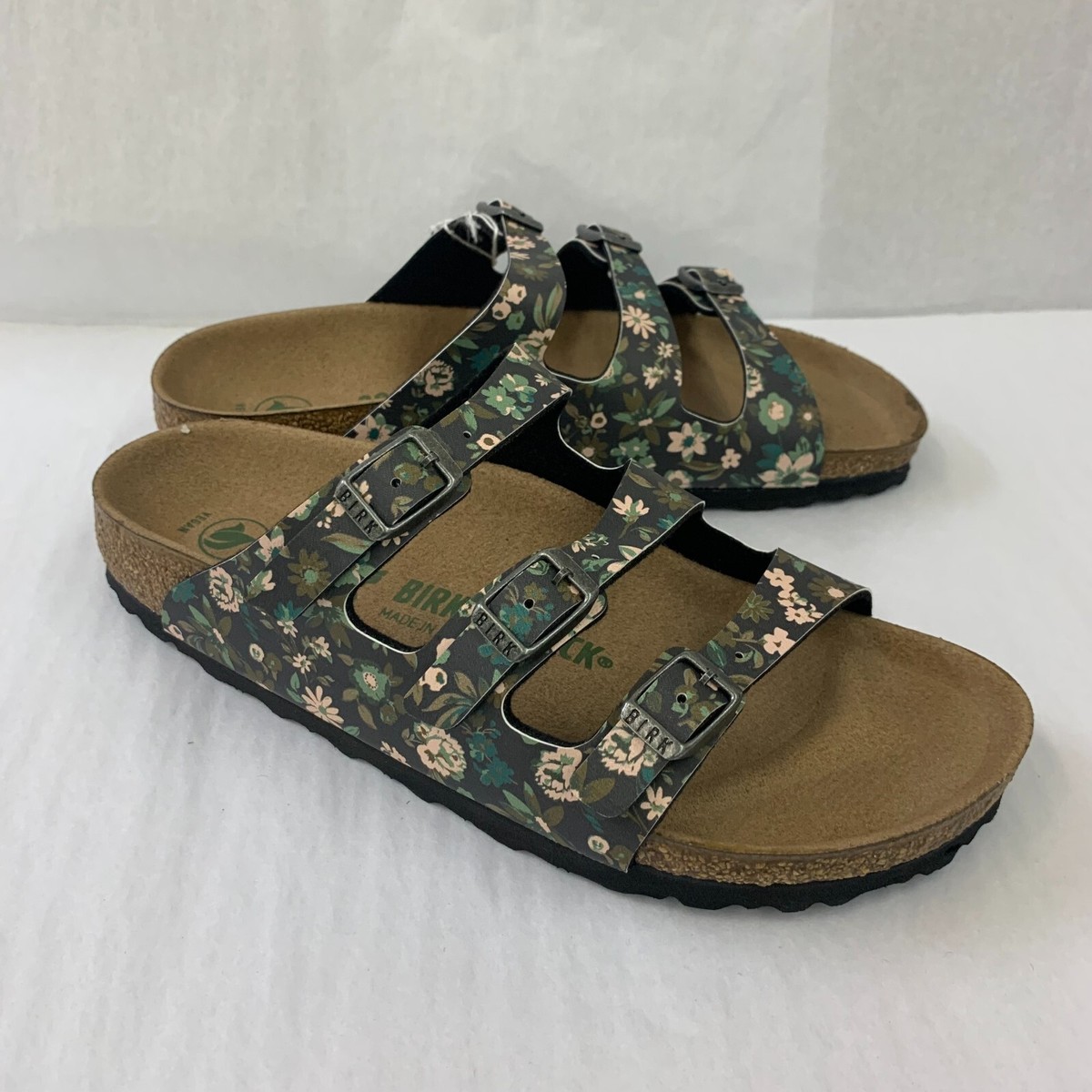 Birkenstock New w/ Box Florida Magical Flower Dark Teal Birko Flor