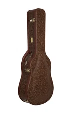 Crossrock Designer Series- Wooden Case for D28 Acoustic Guitar-Blossom Brown