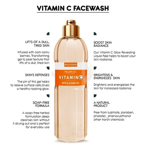 THE LOVE CO. Luxury Vitamin C Body Wash Shower Gel For Women 250Ml_ eBay