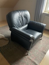 designer sessel leder blau gebraucht