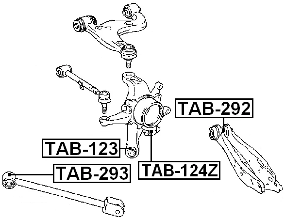 Buje de brazo para brazo de control de oruga para Lexus Is300 Jce10 2000-2005 Foto 2 de 3