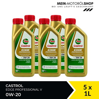 Castrol Edge Professional V 0W-20 Volvo VCC RBS0-2AE ACEA C5 5x1 Liter = 5 Liter
