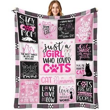Cat Mom Blanket 60x50 Crazy Cat Lady Cat Lover Christmas Gift for Women