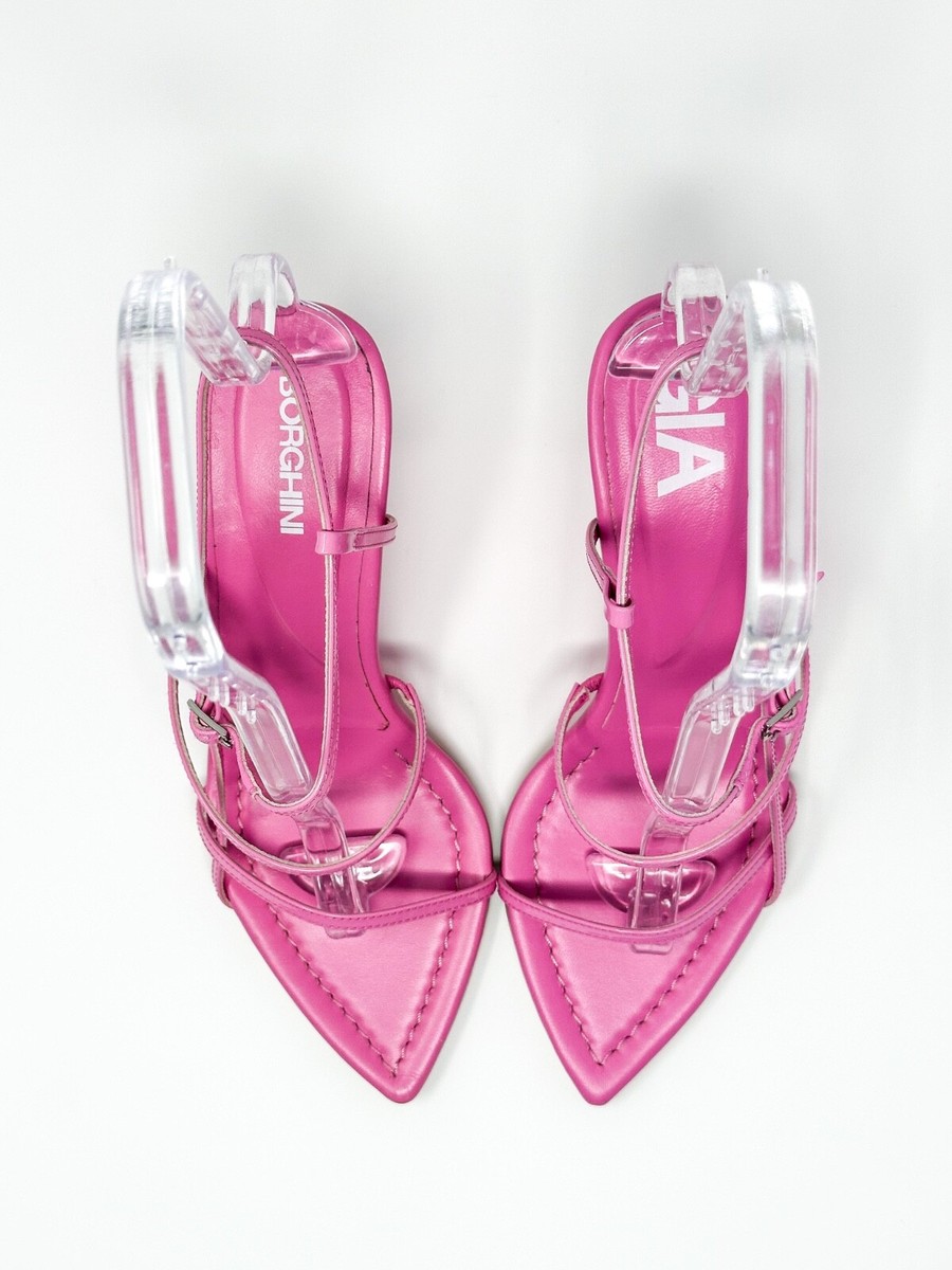 VIP【関税送料無料】希少 GIABORGHINI PINK LEATHER 26 SANDALS da10ea34a0f292b99002208aef99dd