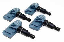 4 TPMS Tire Pressure Sensors for Bentley Continental Matte Black Valve Stems