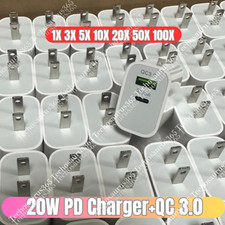 For iPhone 14 13 15 16 20W Fast Charger Block USB Type C Wall Power Adapter Lot
