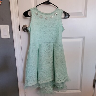 beauty and the beast green dress Disney Girls Mint High-Low Dress M 10/12 INFL Jadyn