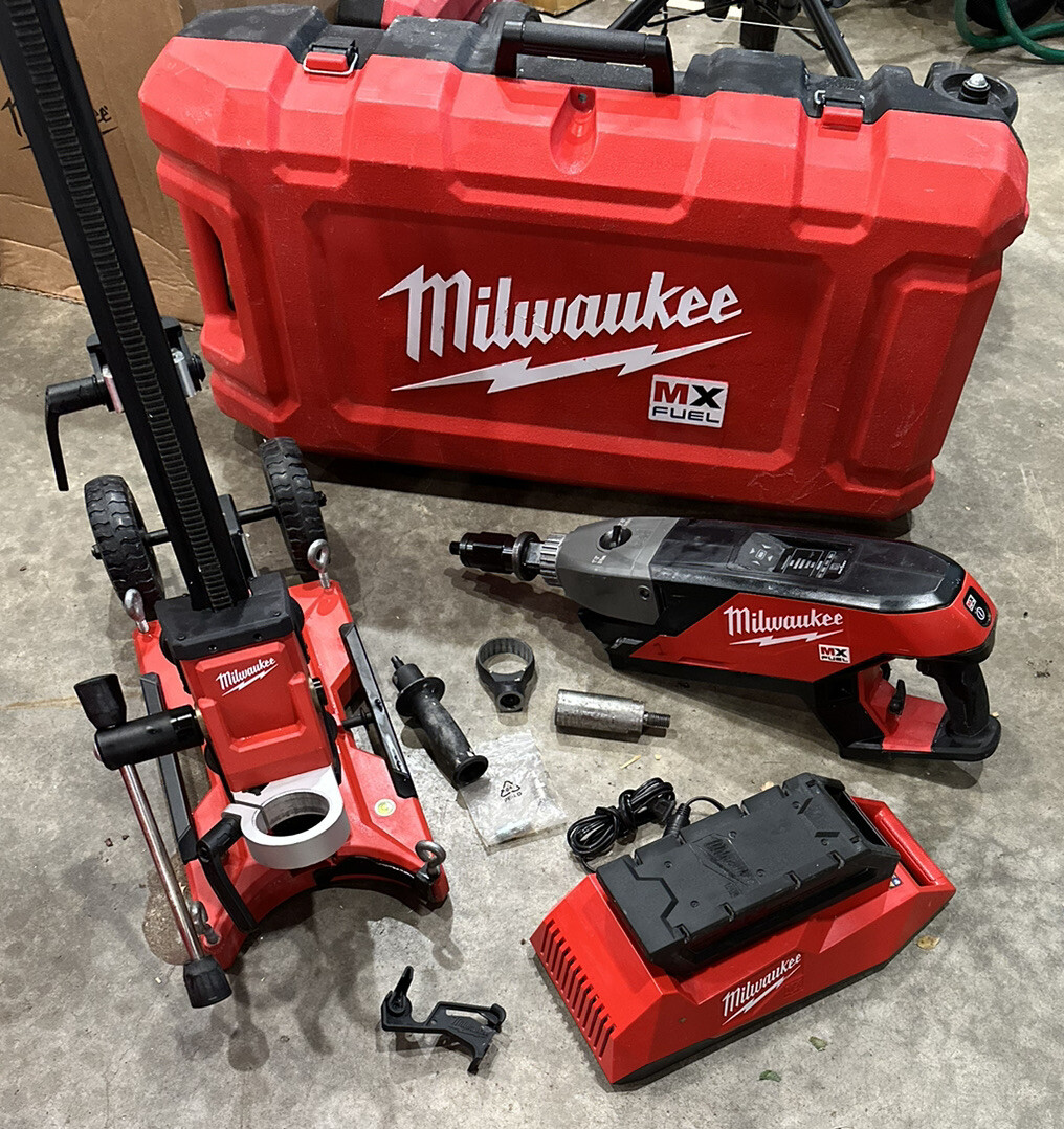 Milwaukee MX FUEL Handheld Core Drill Kit w Core Stand MXF301 Charger