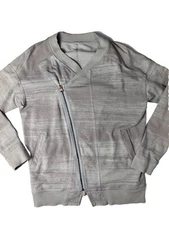 Lululemon Mula Bundle wrap Jacket Silver Spoon Stripe Sz 6